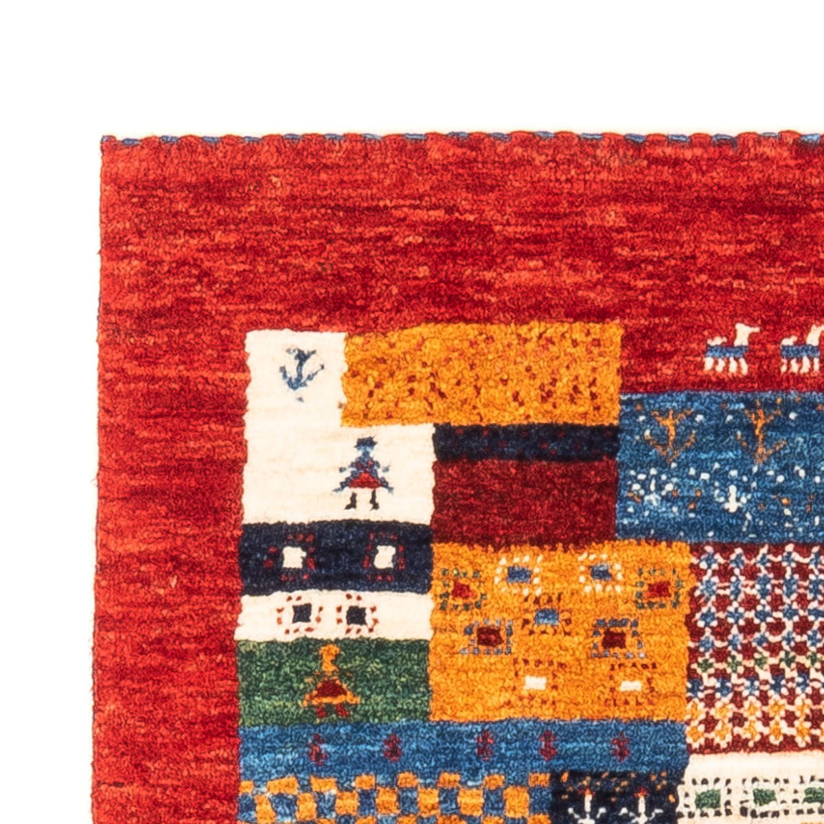 Gabbeh Tæppe - Loribaft Persisk - Royal - 119 x 79 cm - flerfarvet