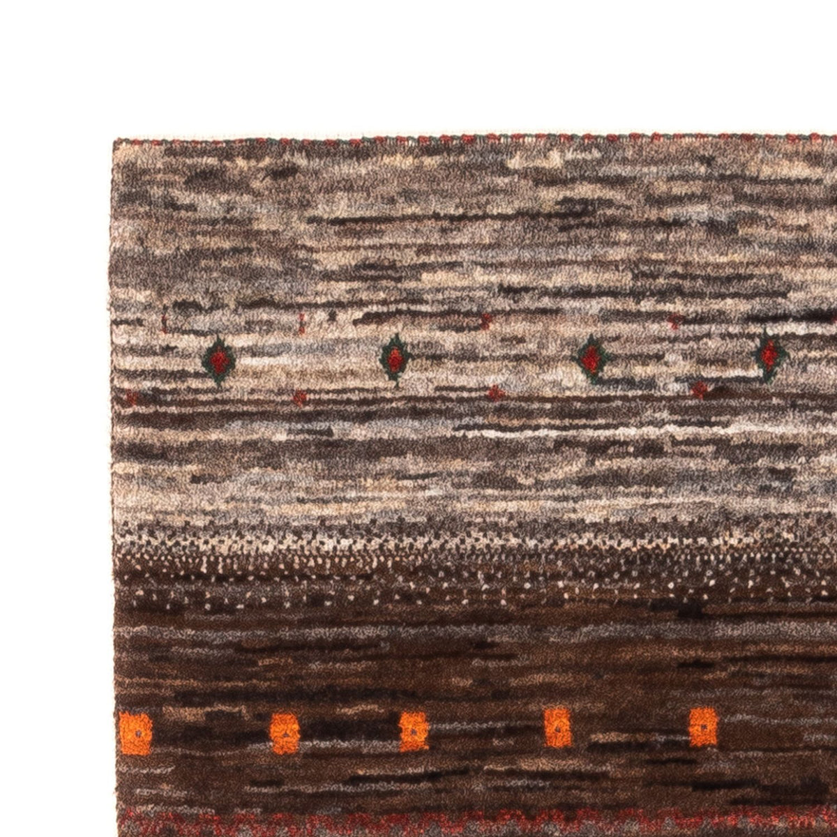 Gabbeh Tæppe - Loribaft Persisk - Royal - 134 x 84 cm - grå