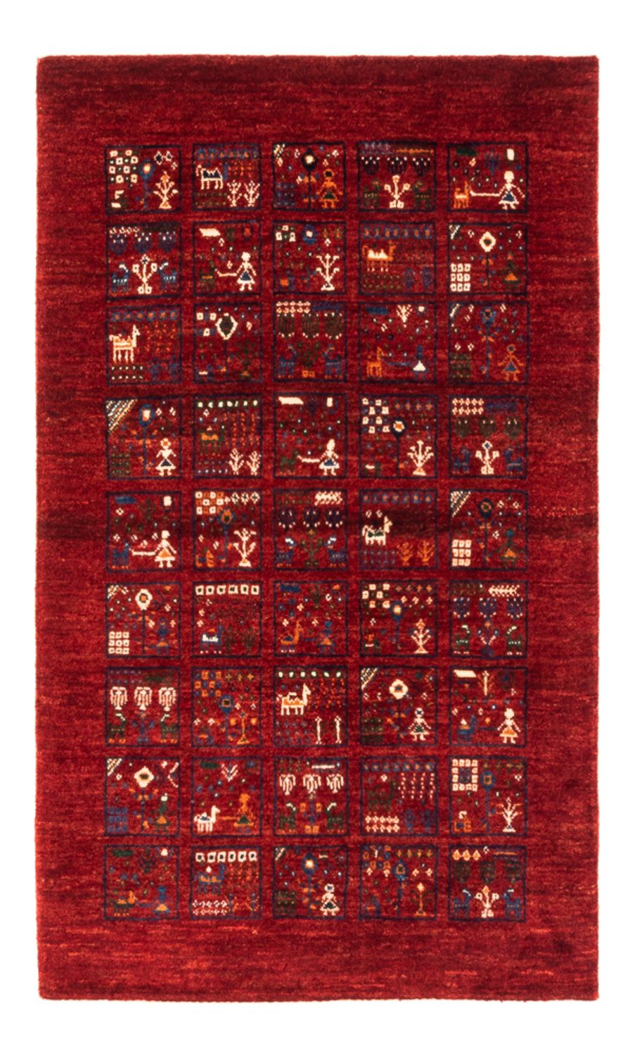 Gabbeh Tæppe - Loribaft Persisk - Royal - 133 x 83 cm - flerfarvet