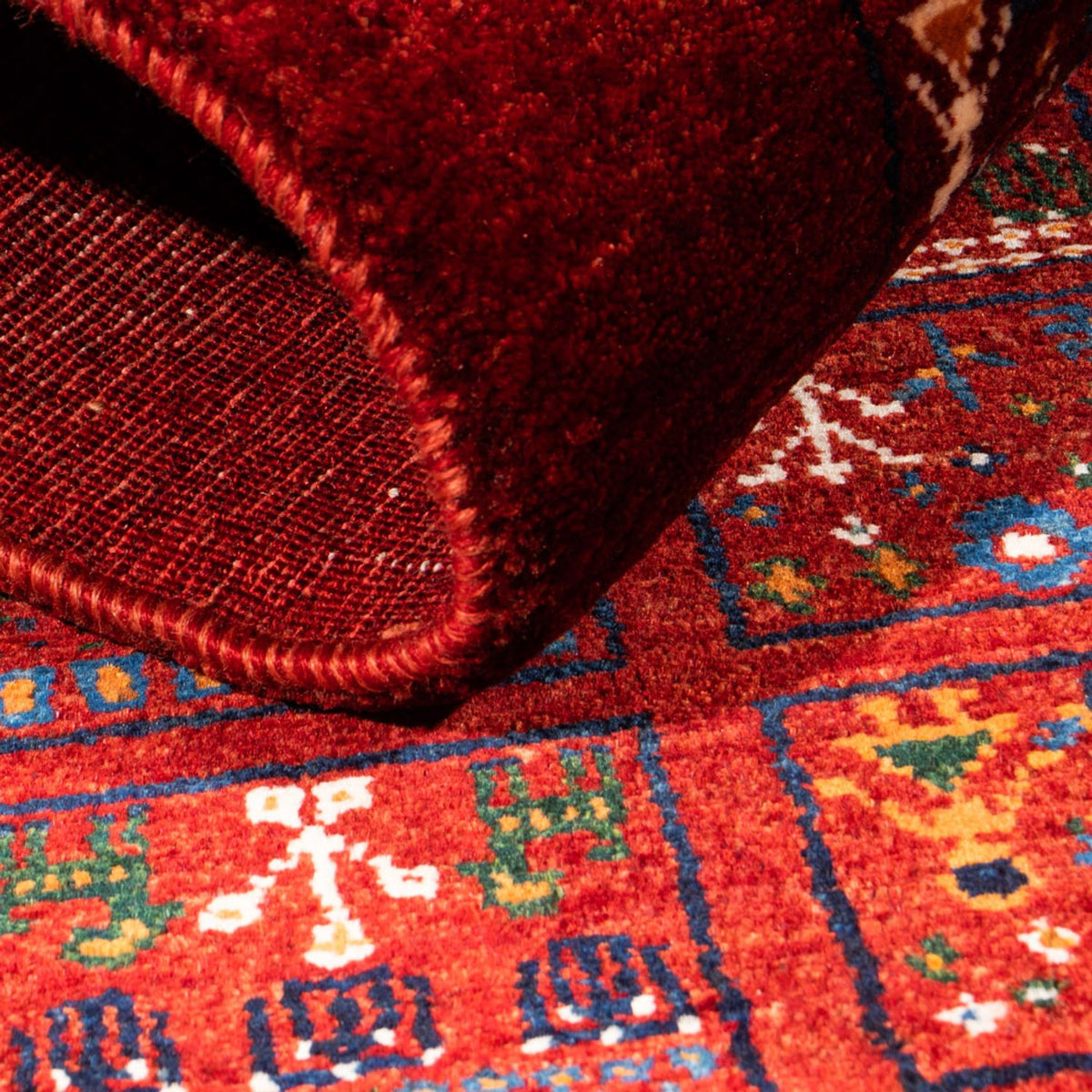 Gabbeh Tæppe - Loribaft Persisk - Royal - 133 x 83 cm - flerfarvet