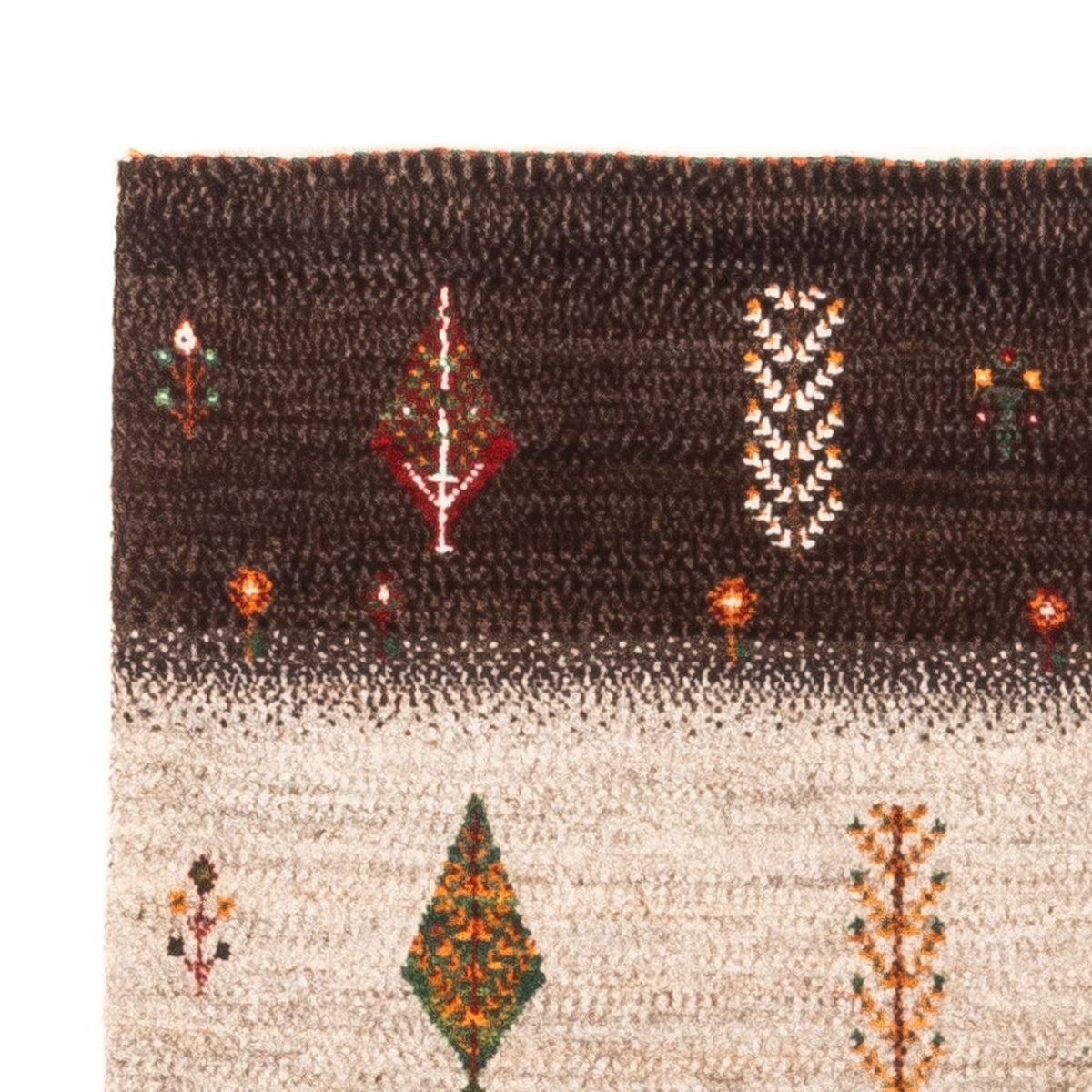 Gabbeh Tæppe - Loribaft Persisk - Royal - 126 x 84 cm - grå