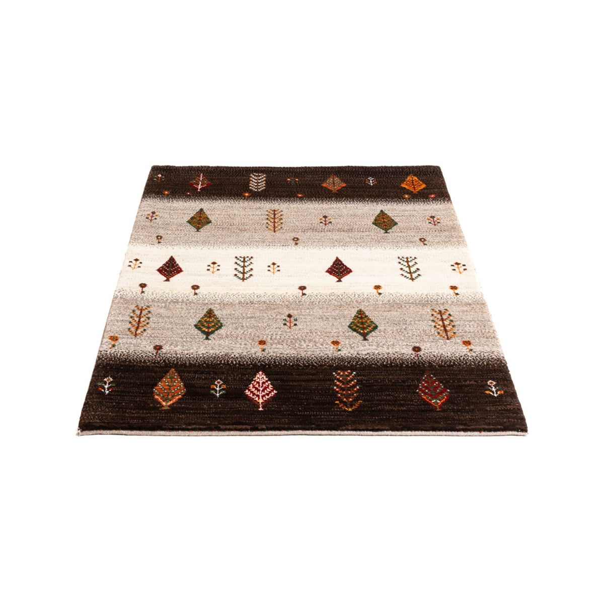 Gabbeh Tæppe - Loribaft Persisk - Royal - 126 x 84 cm - grå