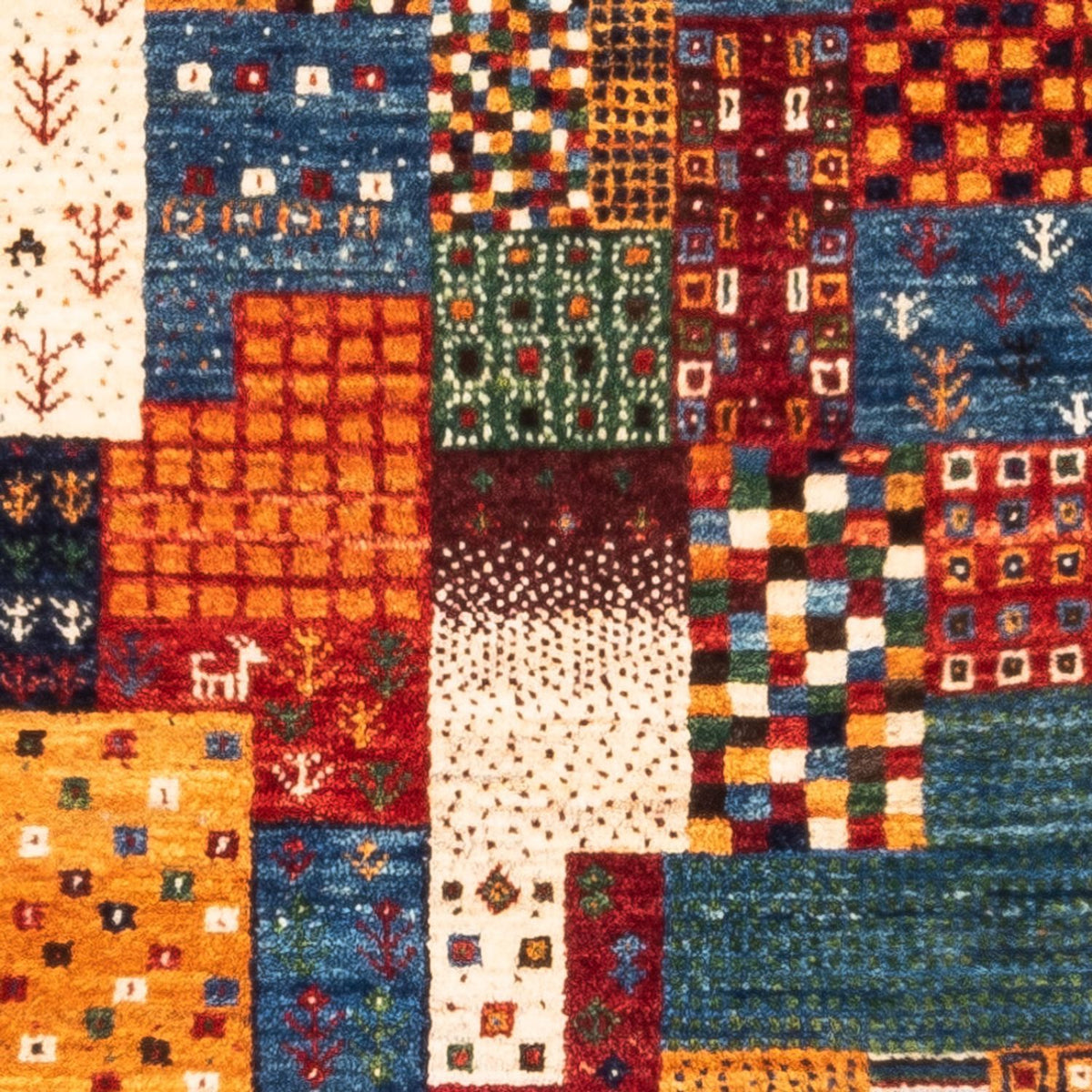 Gabbeh Tæppe - Loribaft Persisk - Royal - 132 x 80 cm - flerfarvet