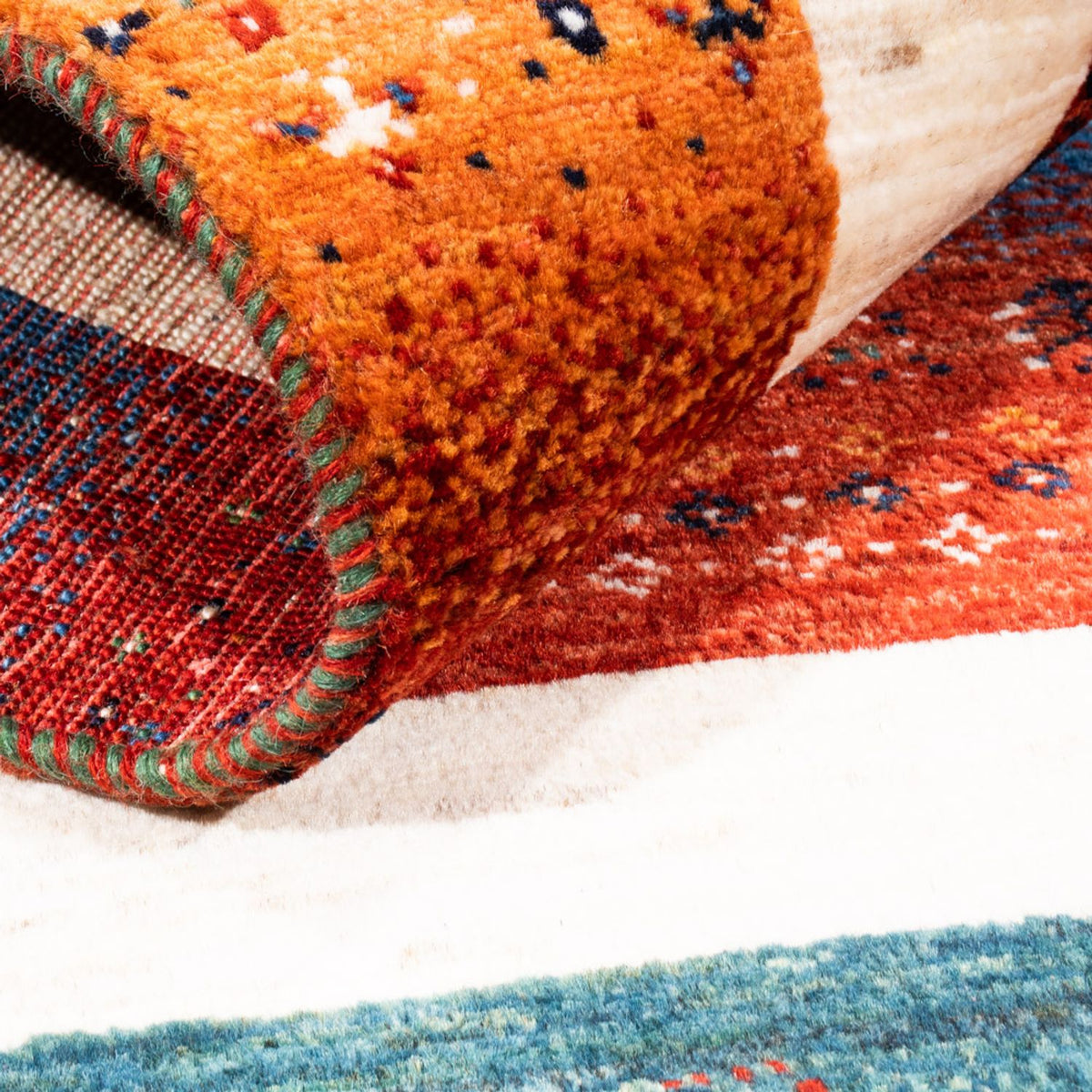 Gabbeh Tæppe - Loribaft Persisk - Royal - 140 x 84 cm - flerfarvet