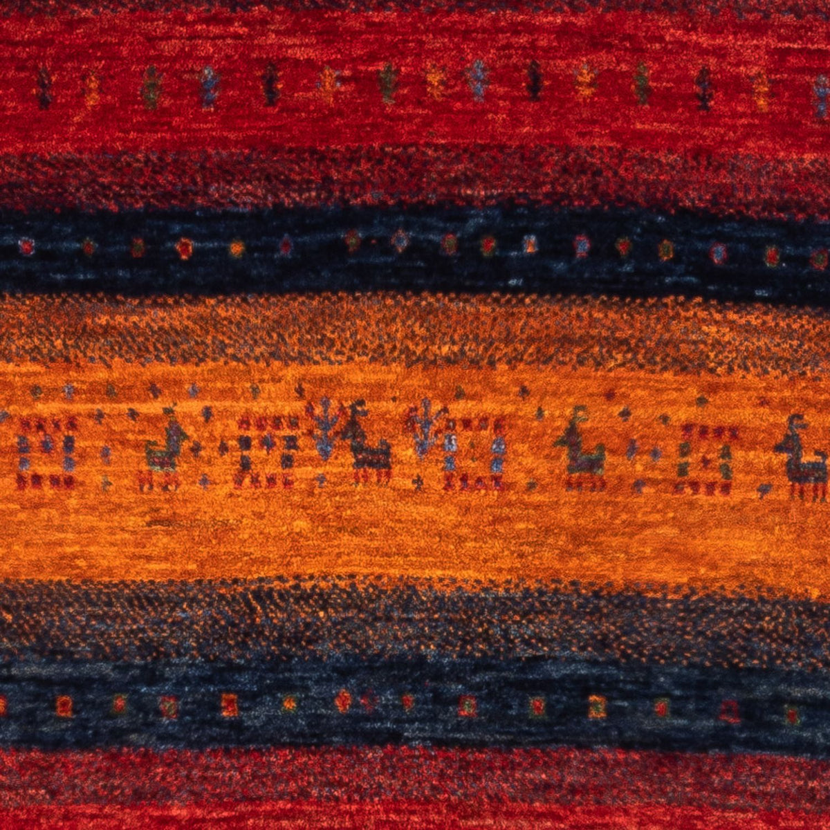 Gabbeh Tæppe - Loribaft Persisk - Royal - 137 x 86 cm - flerfarvet