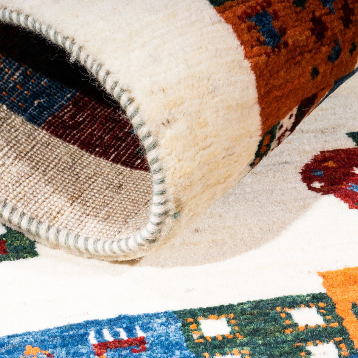 Gabbeh Tæppe - Loribaft Persisk - Royal - 128 x 80 cm - flerfarvet