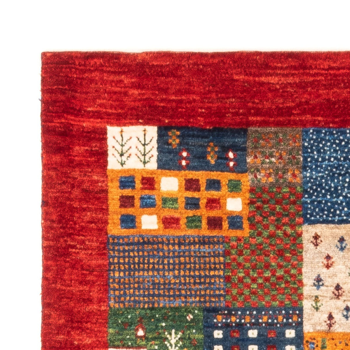 Gabbeh Tæppe - Loribaft Persisk - Royal - 126 x 86 cm - flerfarvet