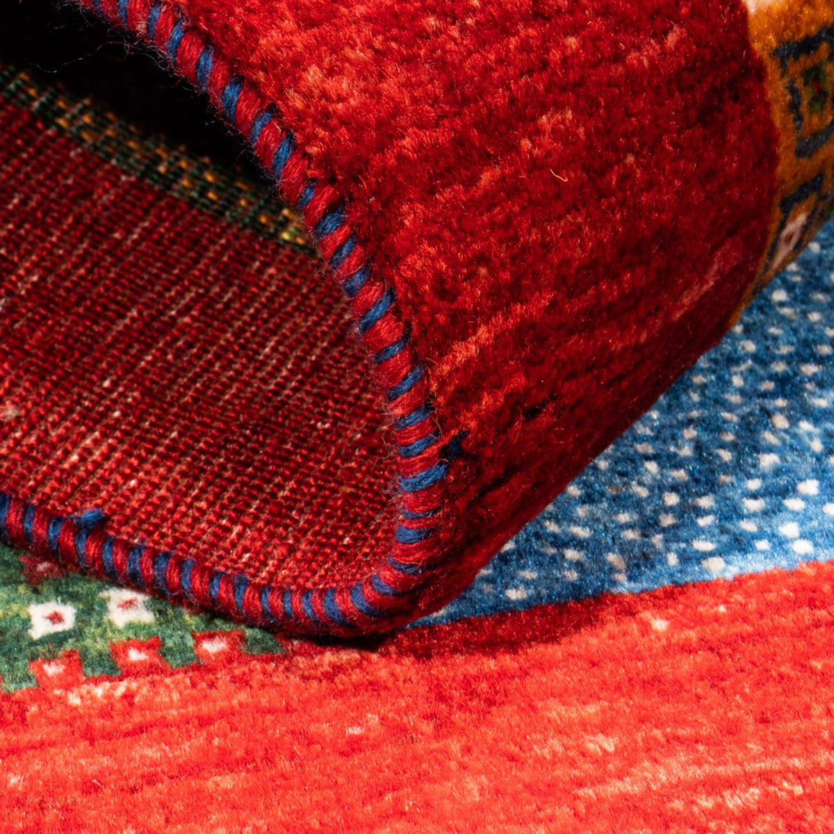 Gabbeh Tæppe - Loribaft Persisk - Royal - 126 x 86 cm - flerfarvet