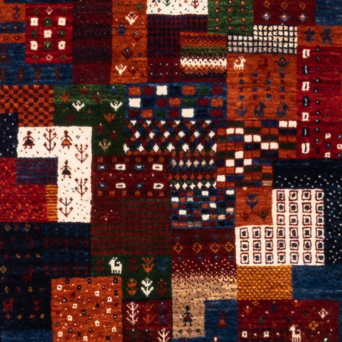 Gabbeh Tæppe - Loribaft Persisk - Royal - 134 x 84 cm - flerfarvet