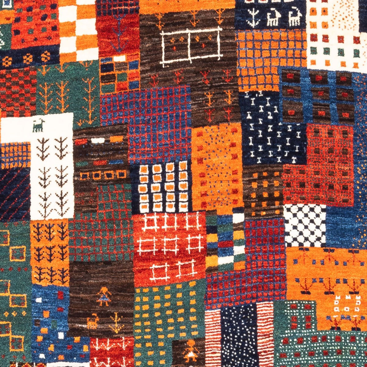 Gabbeh Tæppe - Loribaft Persisk - Royal - 143 x 101 cm - flerfarvet