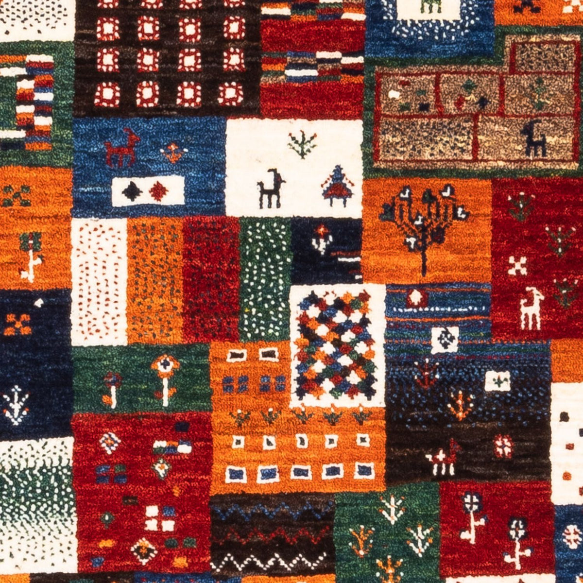 Gabbeh Tæppe - Loribaft Persisk - Royal - 130 x 92 cm - flerfarvet