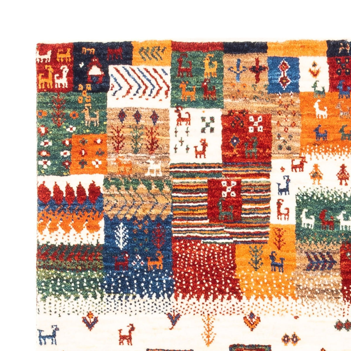Gabbeh Tæppe - Loribaft Persisk - Royal - 153 x 100 cm - flerfarvet