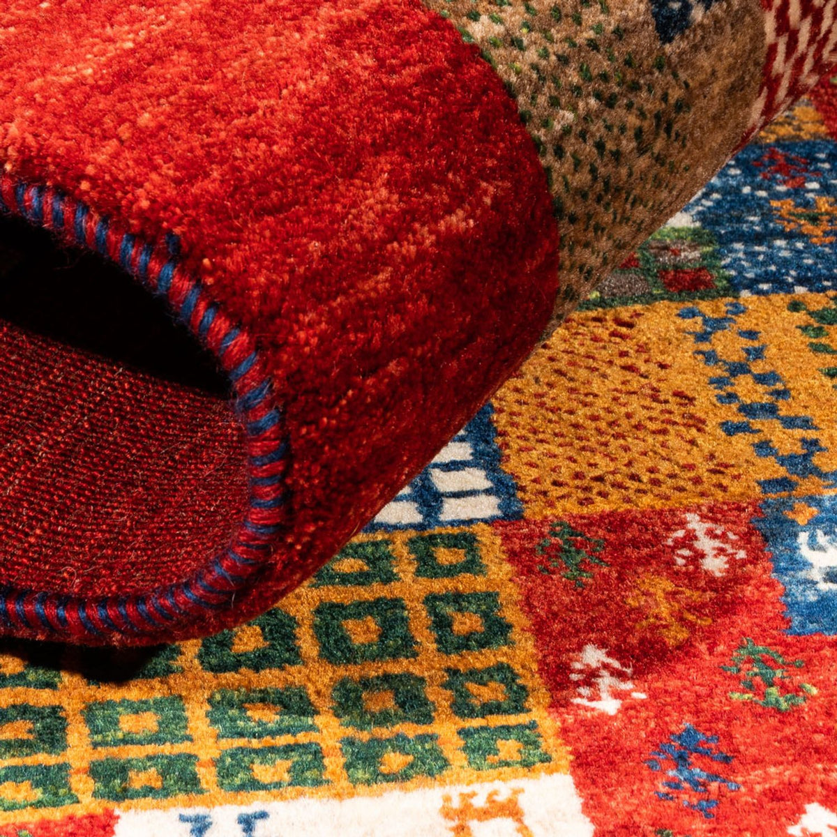 Gabbeh Tæppe - Loribaft Persisk - Royal - 134 x 90 cm - flerfarvet