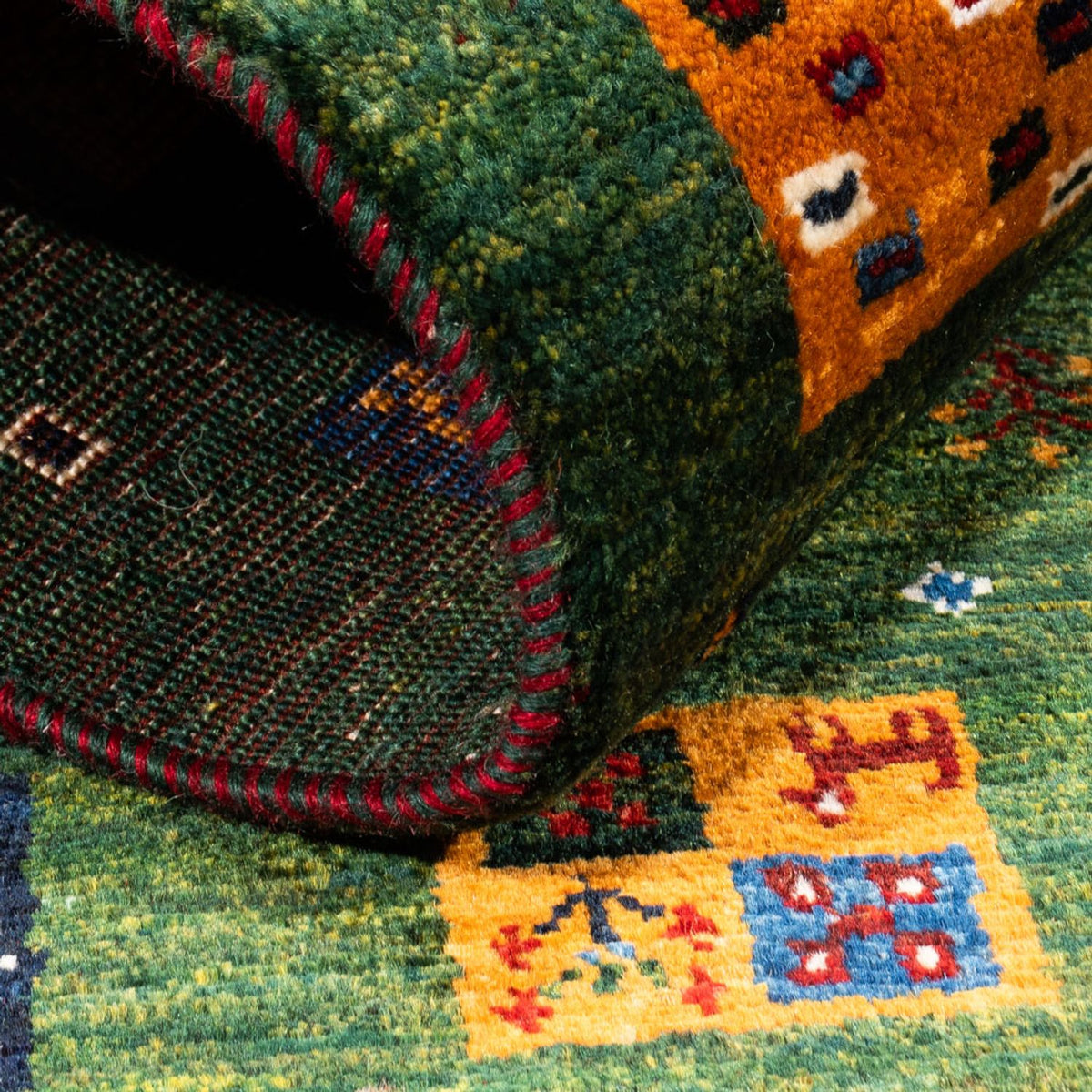 Gabbeh Tæppe - Loribaft Persisk - Royal - 129 x 88 cm - flerfarvet