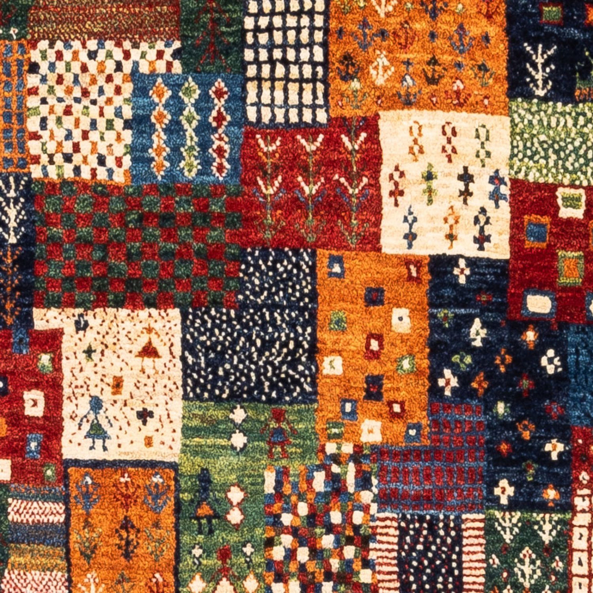 Gabbeh Tæppe - Loribaft Persisk - Royal - 128 x 86 cm - flerfarvet