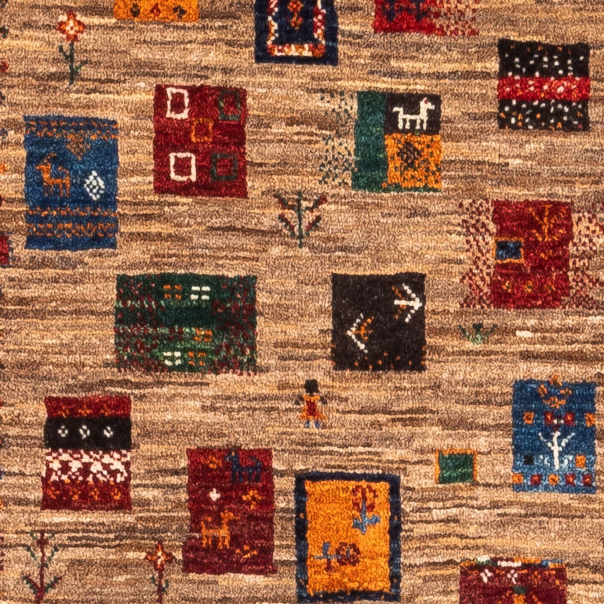 Gabbeh Tæppe - Loribaft Persisk - Royal - 135 x 84 cm - flerfarvet