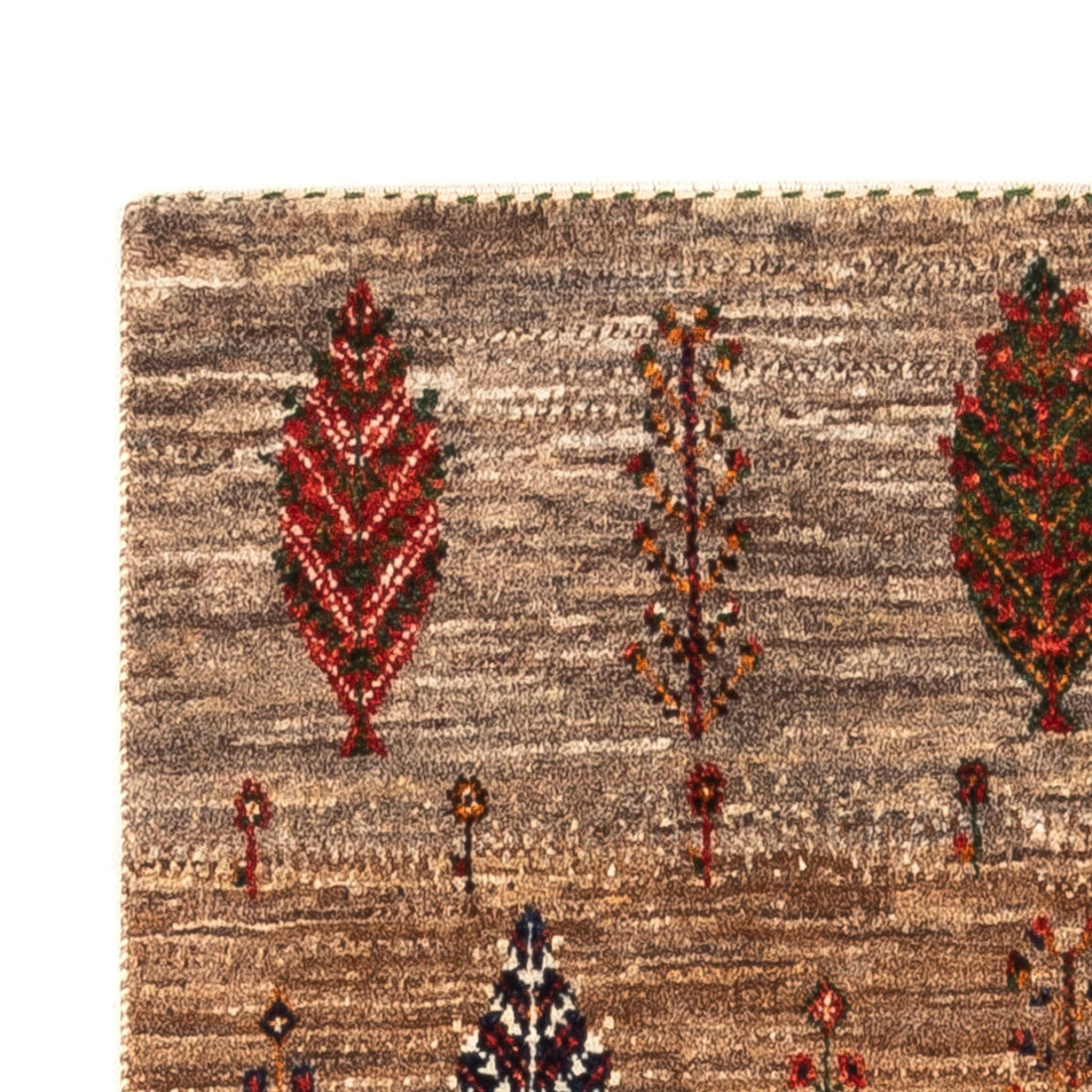 Gabbeh Tæppe - Loribaft Persisk - Royal - 133 x 83 cm - grå