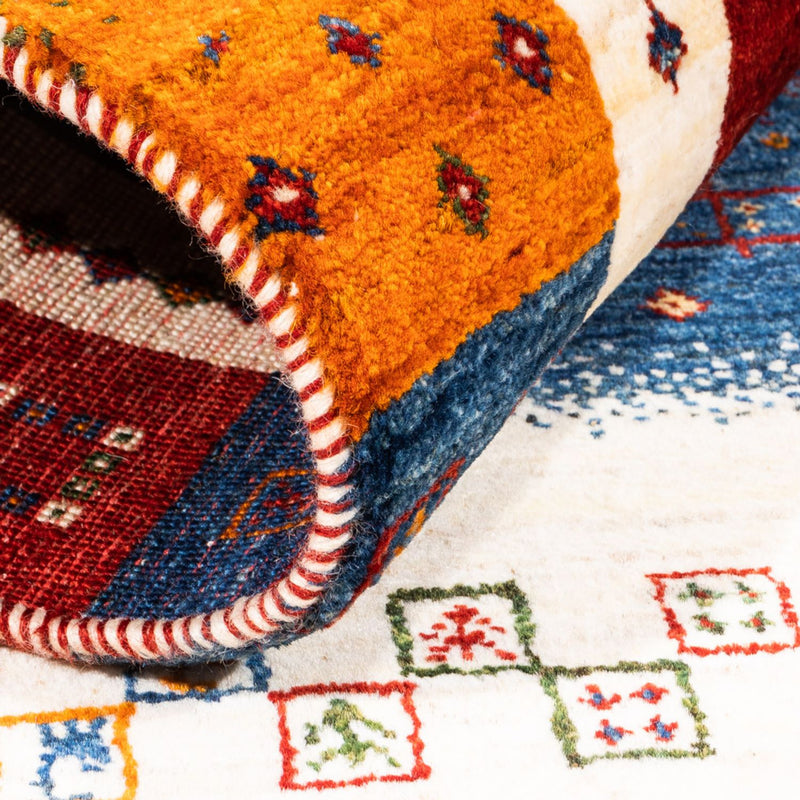 Gabbeh Tæppe - Loribaft Persisk - Royal - 122 x 82 cm - flerfarvet