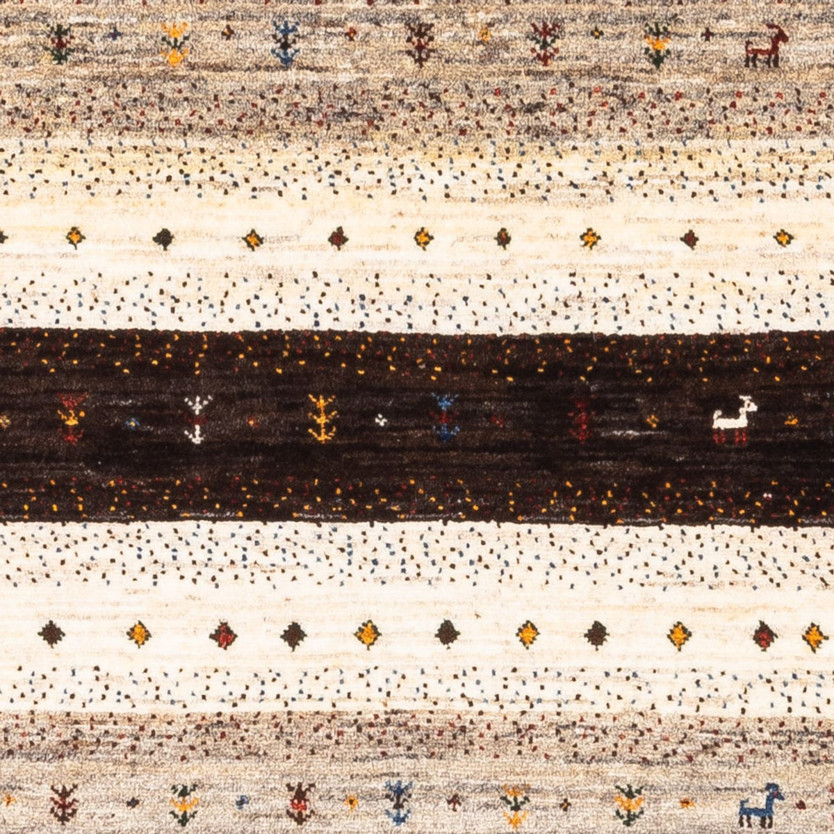 Gabbeh Tæppe - Loribaft Persisk - Royal - 121 x 84 cm - flerfarvet