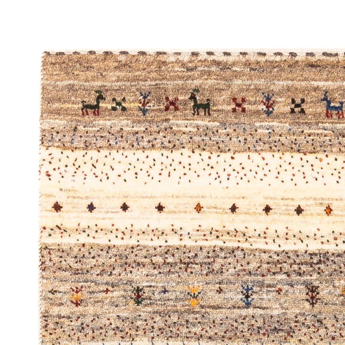 Gabbeh Tæppe - Loribaft Persisk - Royal - 121 x 84 cm - flerfarvet