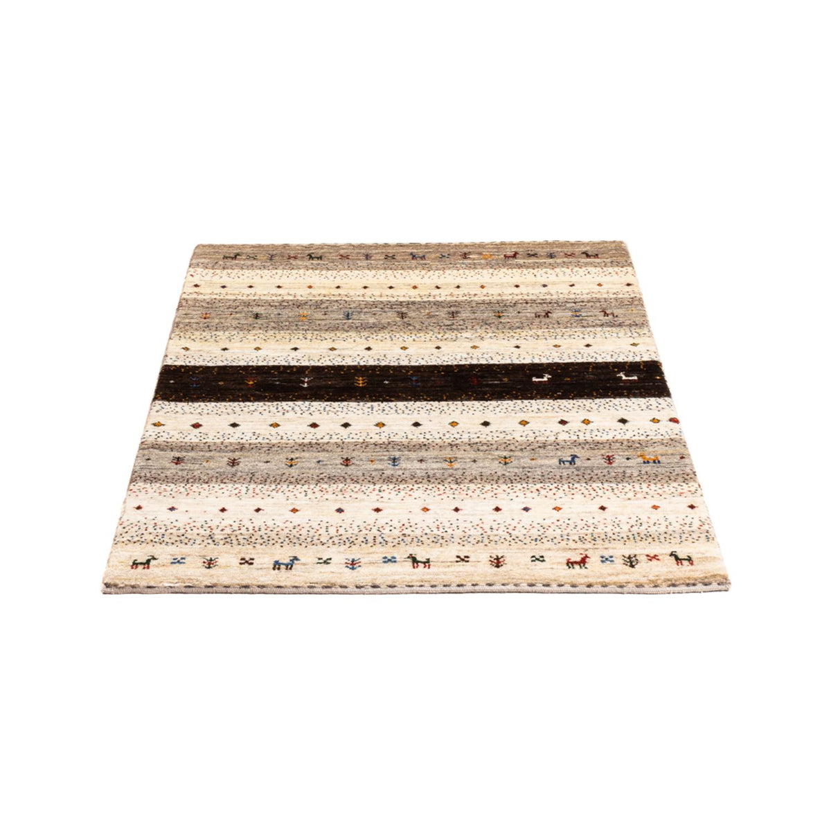 Gabbeh Tæppe - Loribaft Persisk - Royal - 121 x 84 cm - flerfarvet