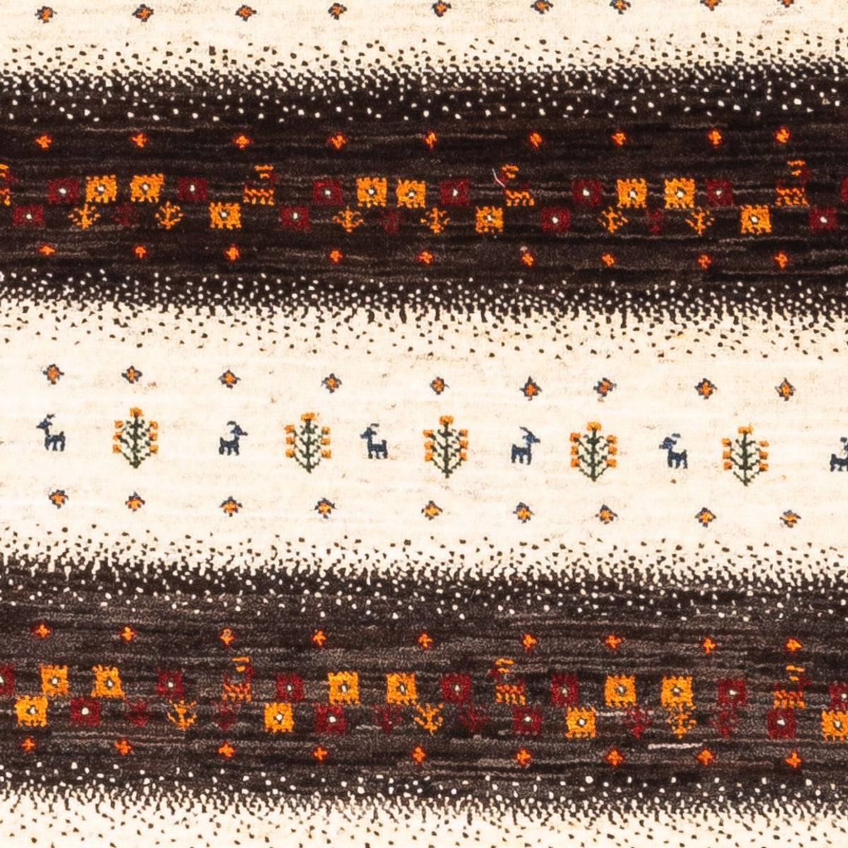 Gabbeh Tæppe - Loribaft Persisk - Royal - 127 x 83 cm - flerfarvet