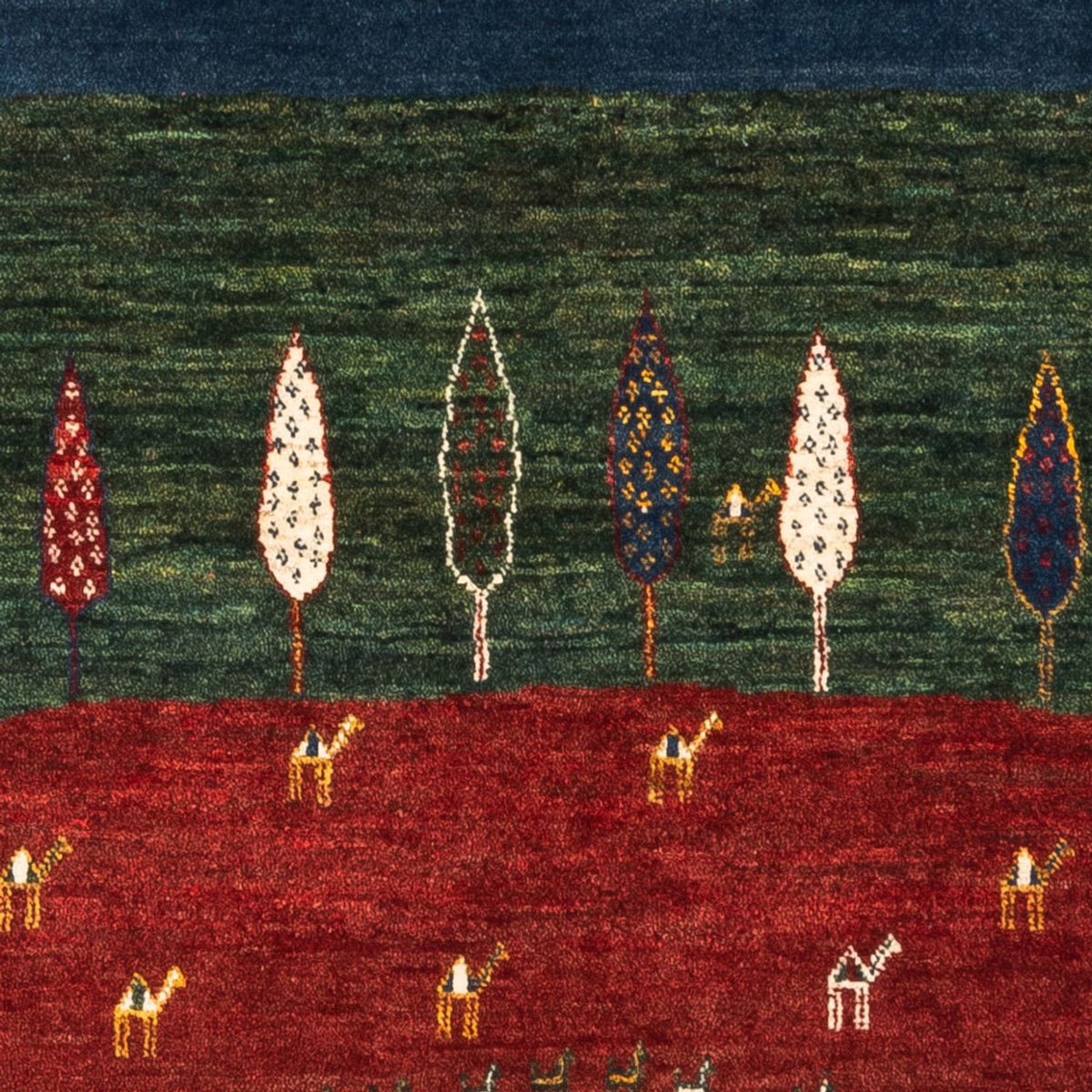 Gabbeh Tæppe - Loribaft Persisk - Royal - 122 x 83 cm - flerfarvet