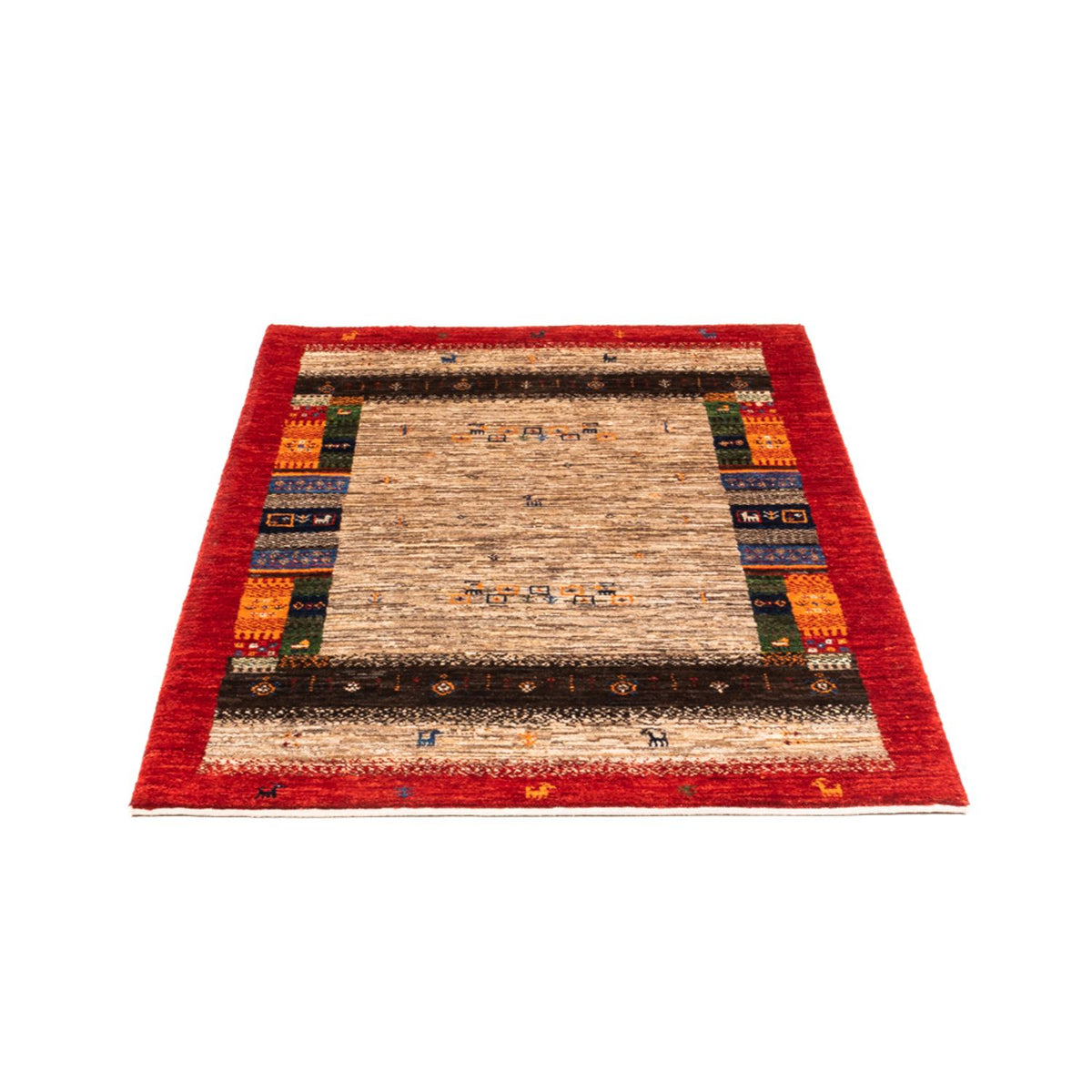 Gabbeh Tæppe - Loribaft Persisk - Royal - 130 x 87 cm - grå