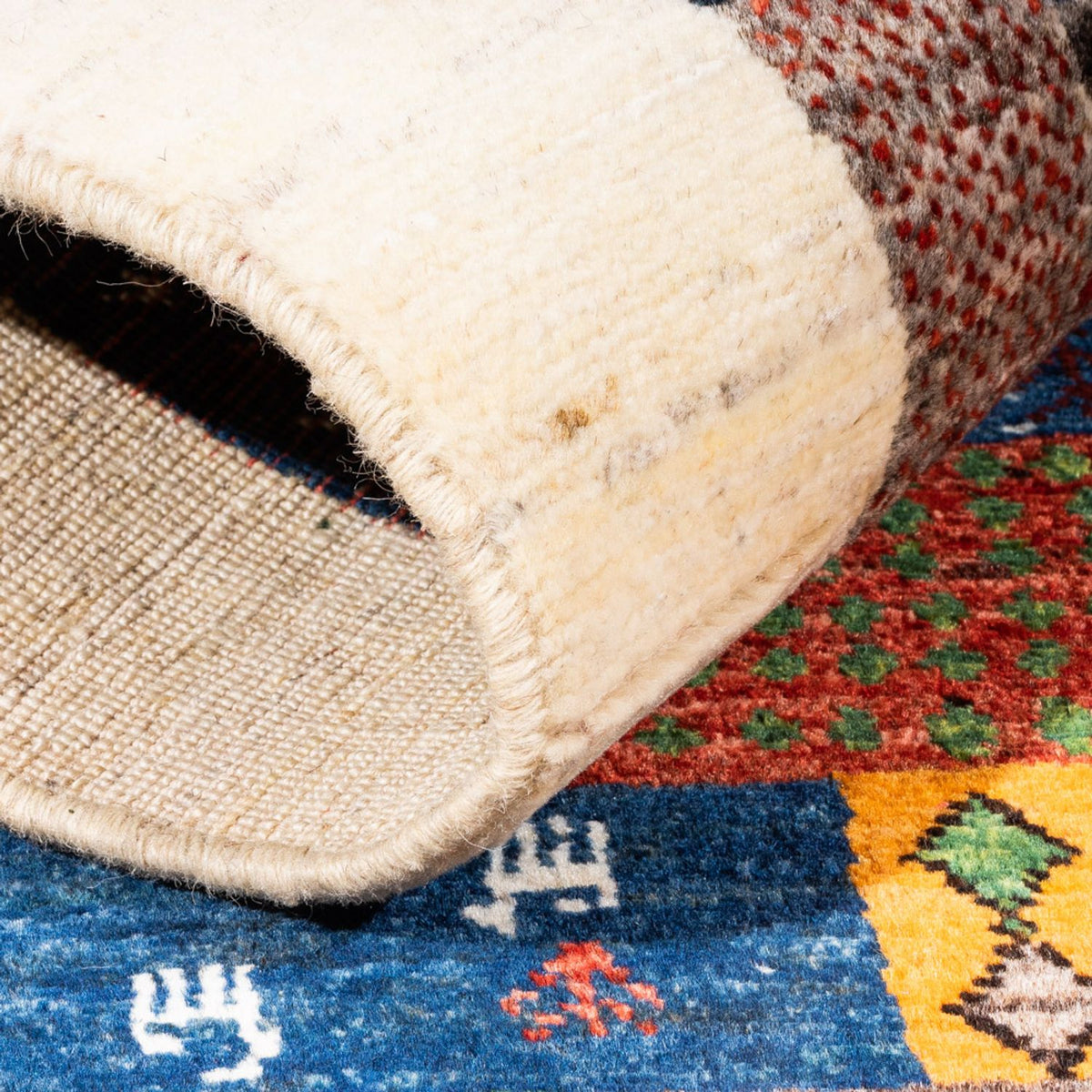 Gabbeh Tæppe - Loribaft Persisk - Royal - 131 x 84 cm - flerfarvet