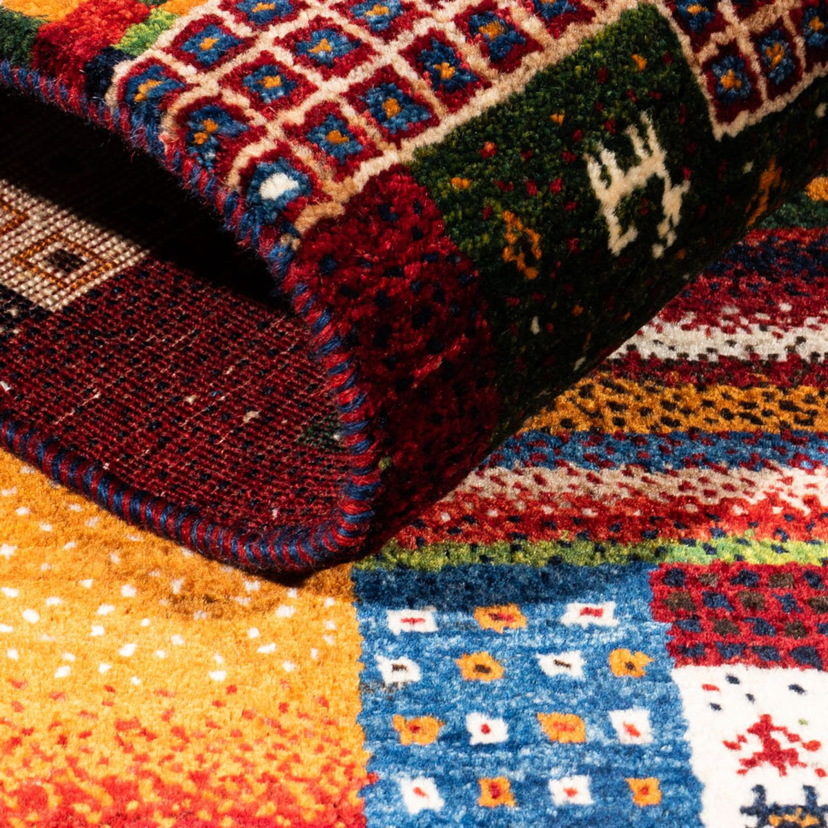 Gabbeh Tæppe - Loribaft Persisk - Royal - 137 x 85 cm - flerfarvet