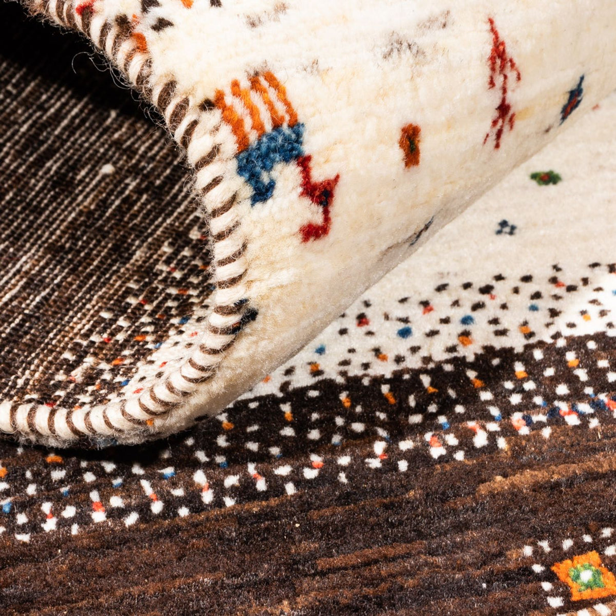 Gabbeh Tæppe - Loribaft Persisk - Royal - 136 x 84 cm - flerfarvet