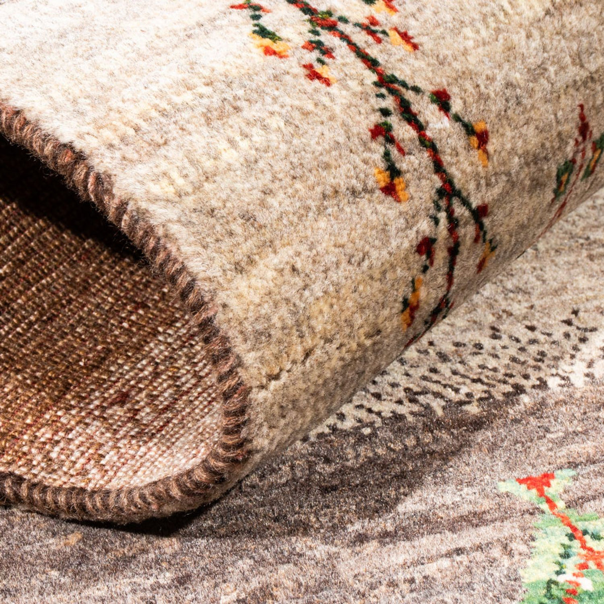 Gabbeh Tæppe - Loribaft Persisk - Royal - 130 x 84 cm - flerfarvet