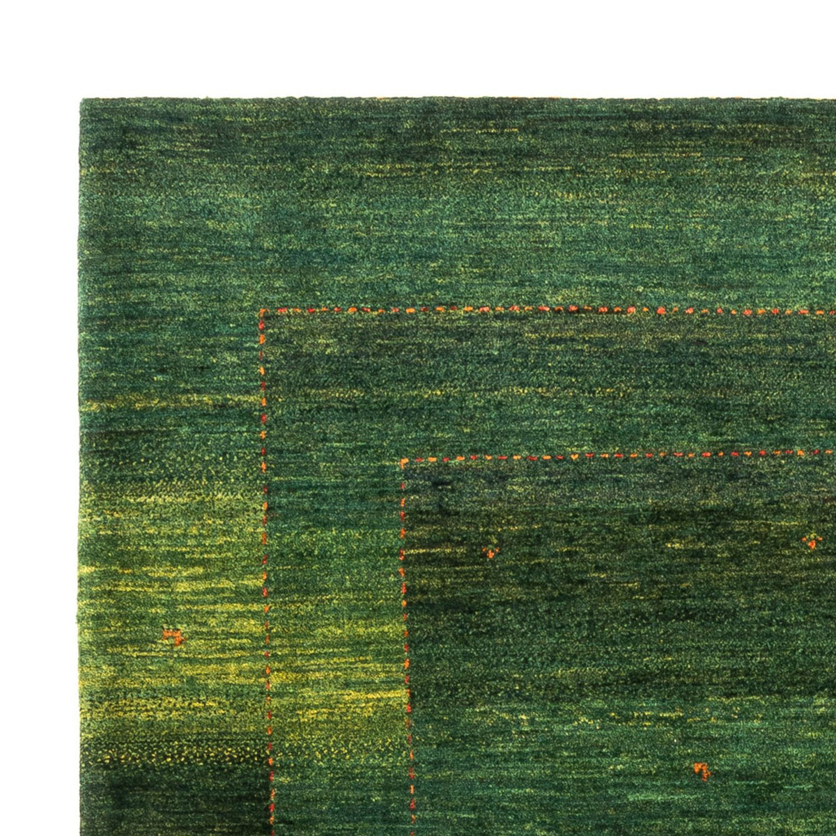 Gabbeh Tæppe - Loribaft Persisk - 191 x 153 cm - grøn
