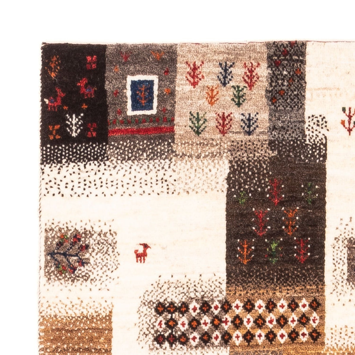 Gabbeh Tæppe - Loribaft Persisk - Royal - 147 x 85 cm - grå