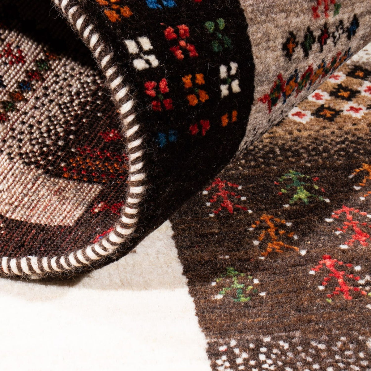 Gabbeh Tæppe - Loribaft Persisk - Royal - 147 x 85 cm - grå