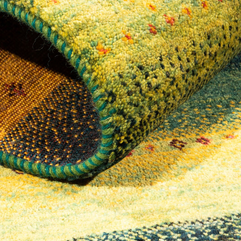 Gabbeh Tæppe - Loribaft Persisk - Royal - 133 x 82 cm - grøn