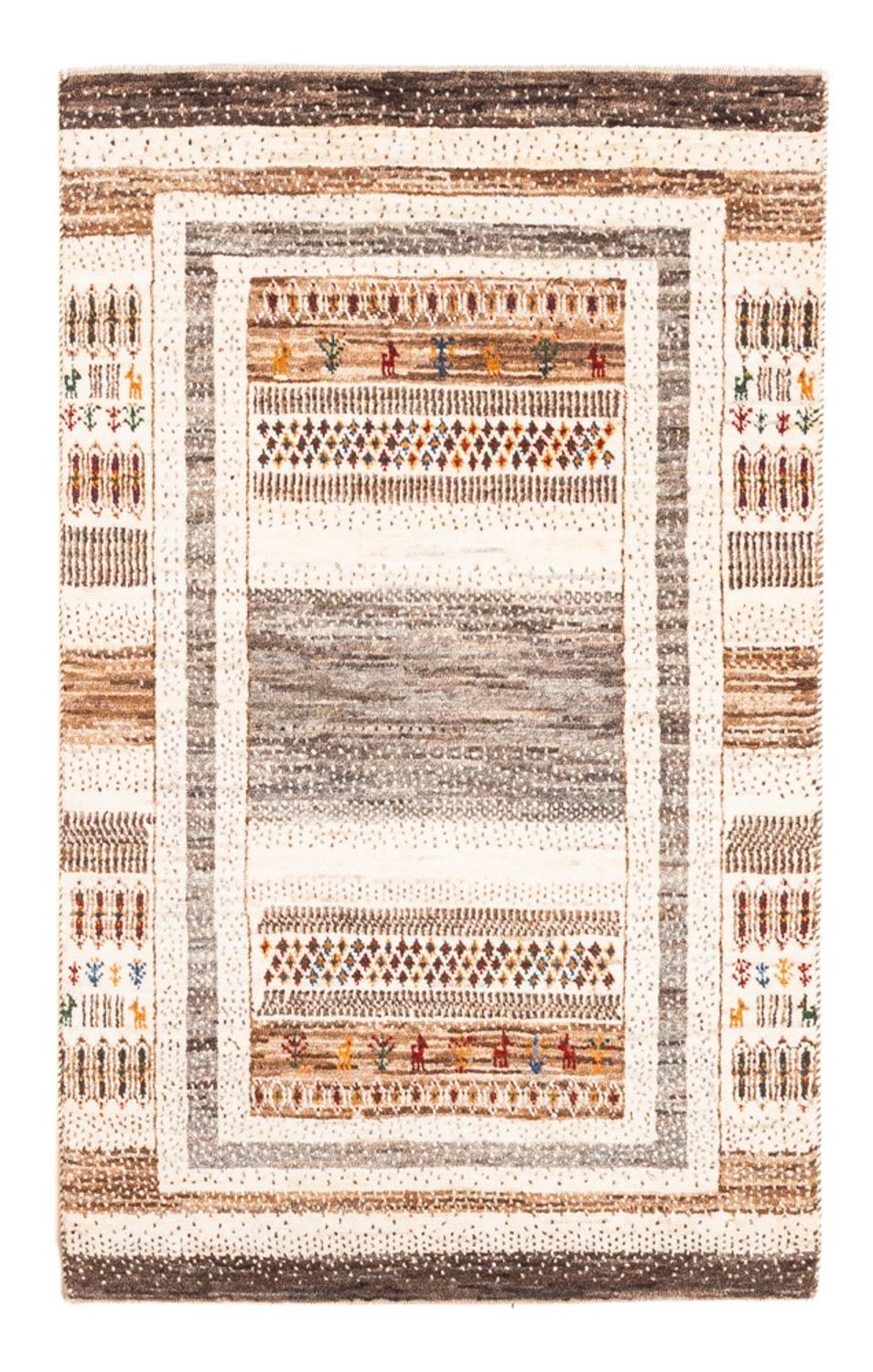 Gabbeh Tæppe - Loribaft Persisk - Royal - 117 x 76 cm - flerfarvet