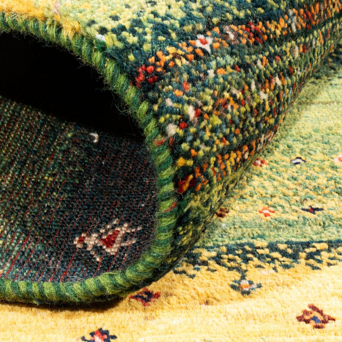 Gabbeh Tæppe - Loribaft Persisk - Royal - 131 x 86 cm - flerfarvet