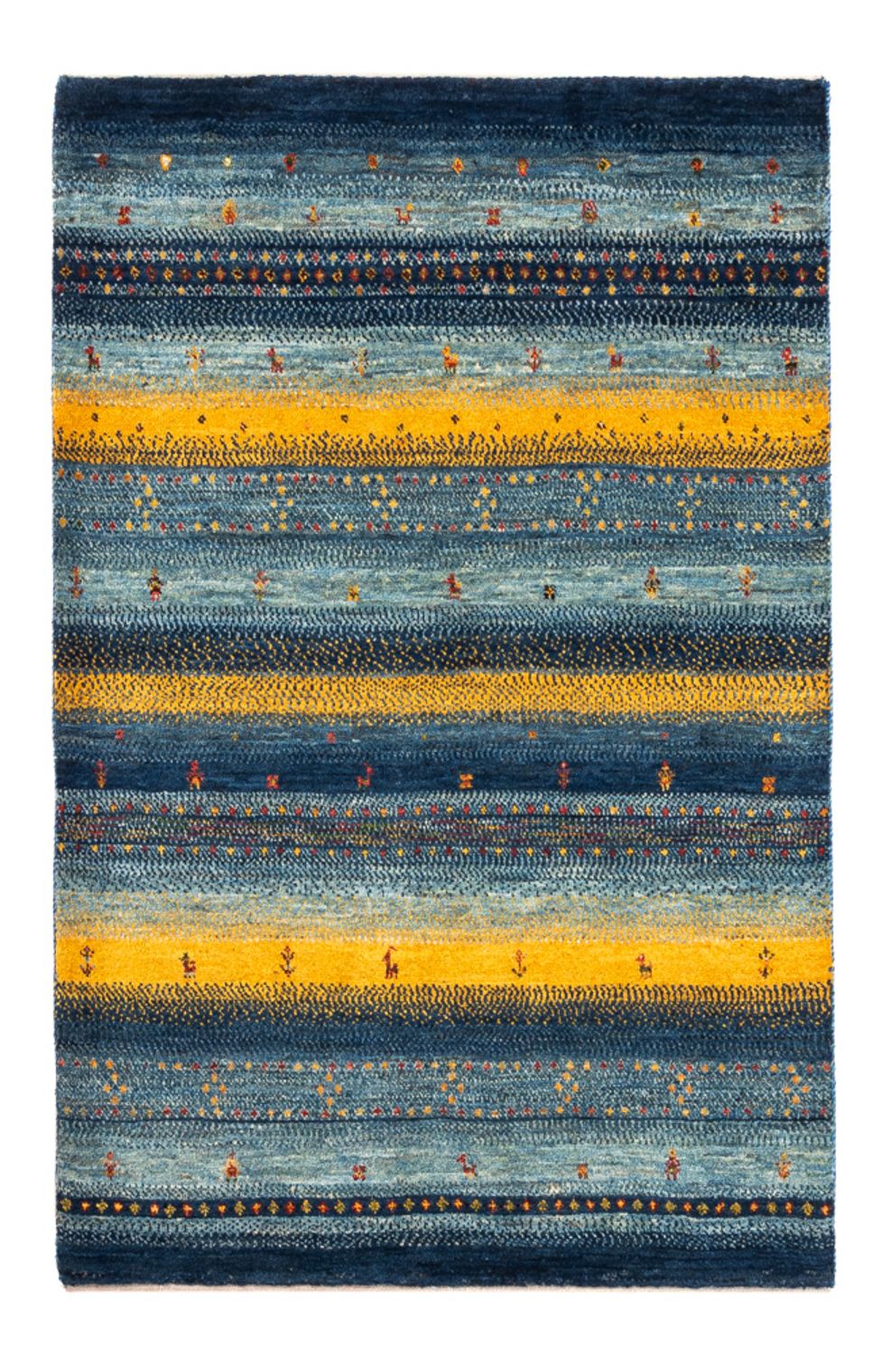 Gabbeh Tæppe - Loribaft Persisk - Royal - 130 x 88 cm - flerfarvet