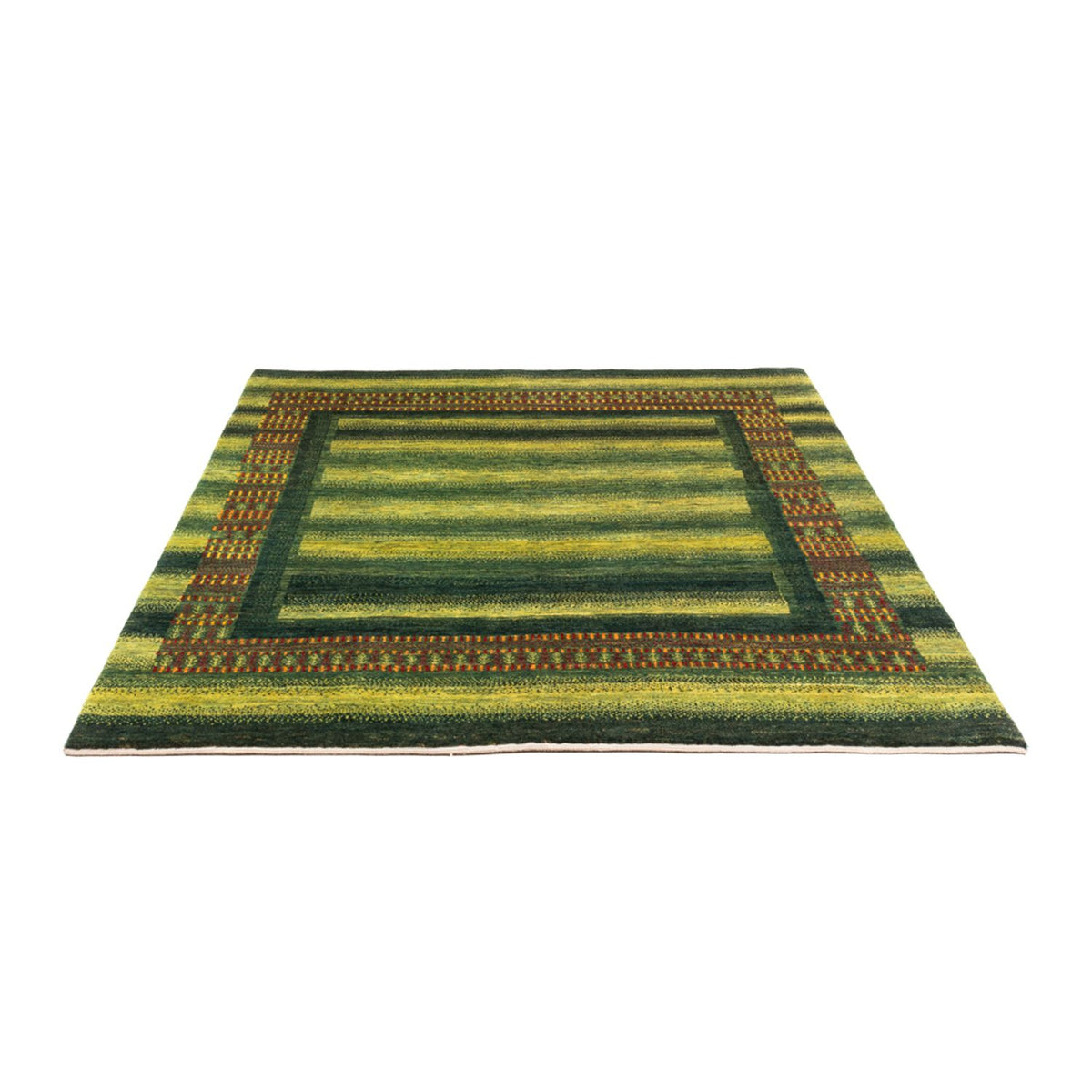 Gabbeh Tæppe - Loribaft Persisk - Royal - 192 x 165 cm - grøn