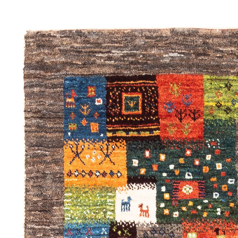 Gabbeh Tæppe - Loribaft Persisk - Royal - 106 x 81 cm - flerfarvet