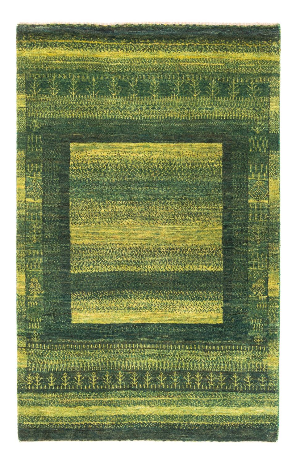 Gabbeh Tæppe - Loribaft Persisk - Royal - 150 x 97 cm - grøn