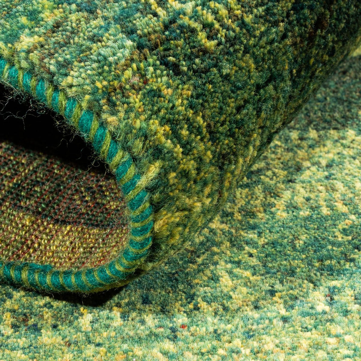 Gabbeh Tæppe - Loribaft Persisk - Royal - 150 x 97 cm - grøn