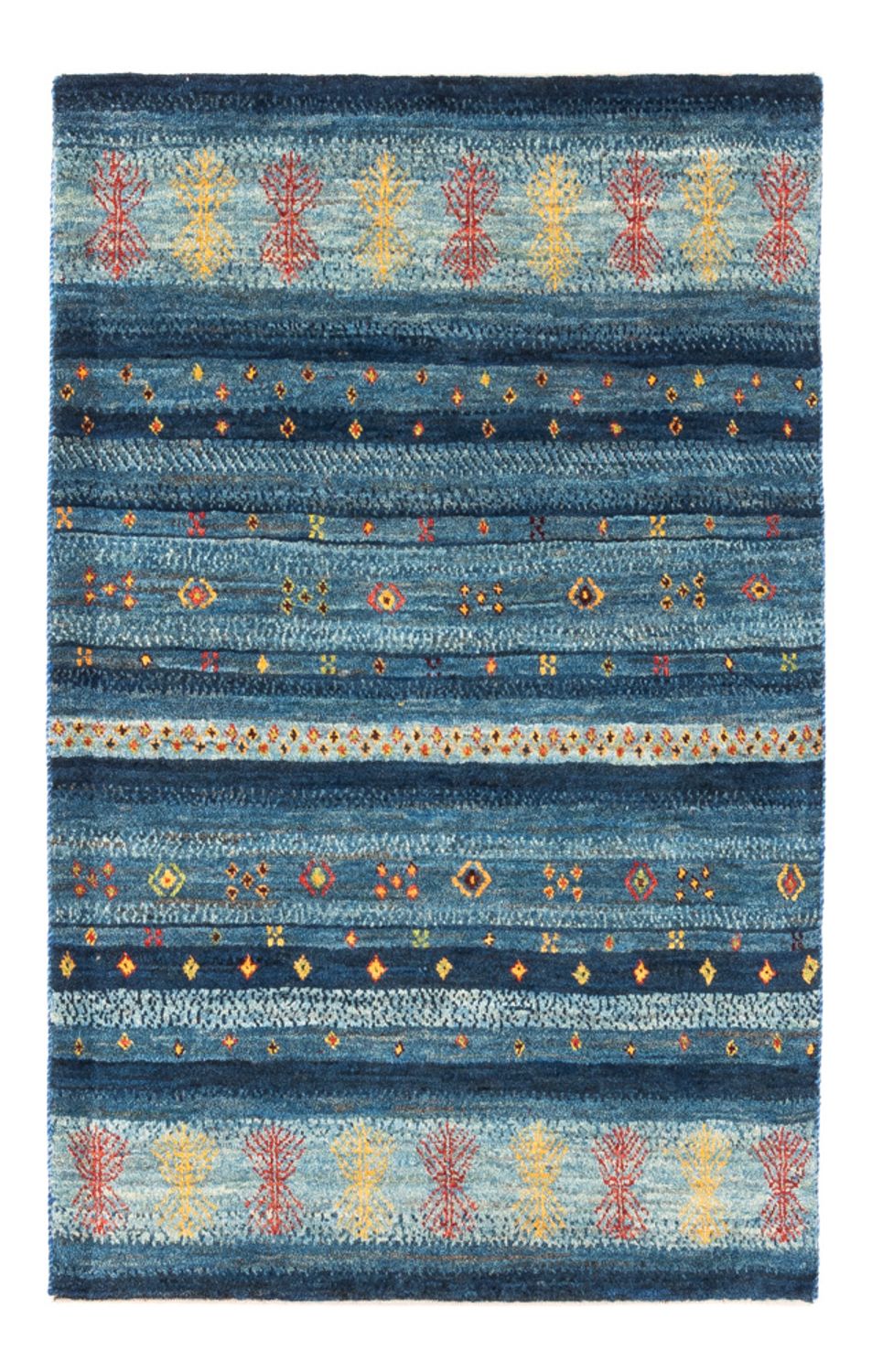 Gabbeh Tæppe - Loribaft Persisk - Royal - 129 x 84 cm - flerfarvet