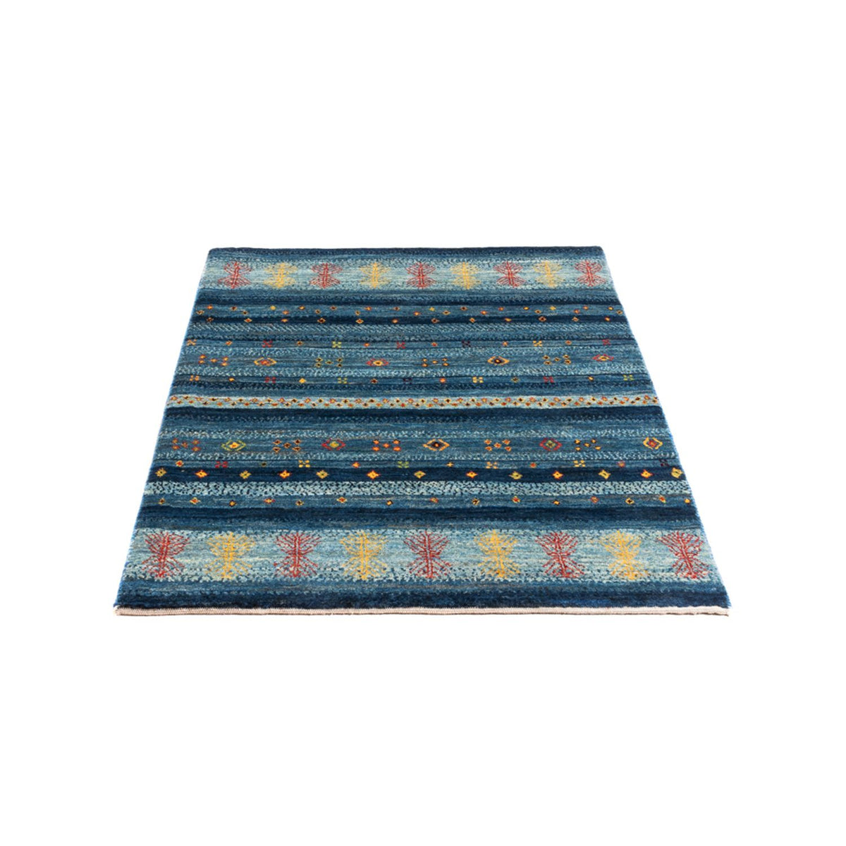 Gabbeh Tæppe - Loribaft Persisk - Royal - 129 x 84 cm - flerfarvet