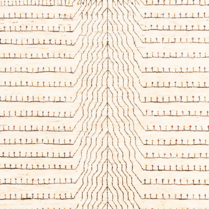 Gabbeh Tæppe - Loribaft Persisk - 202 x 154 cm - natur