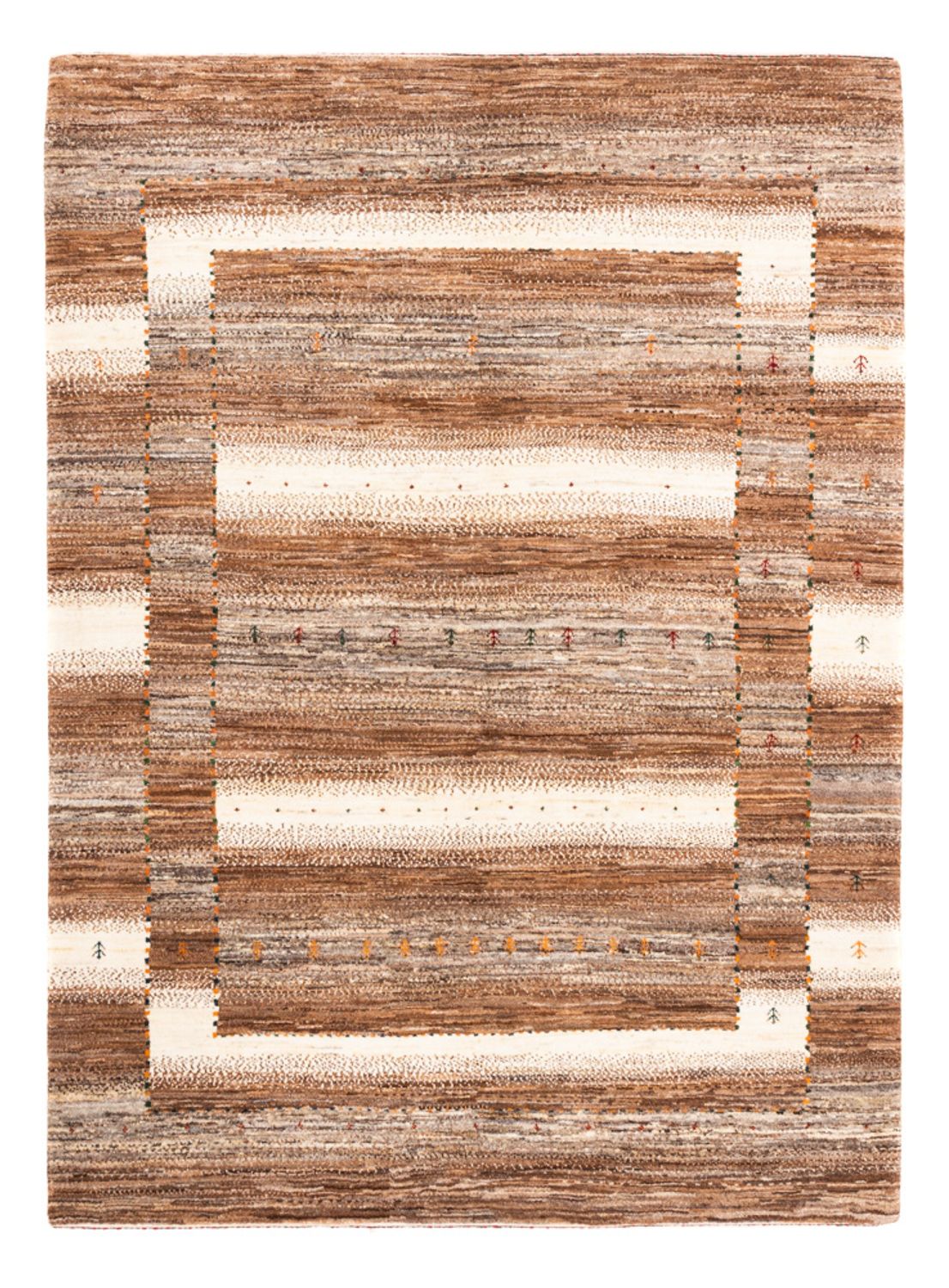 Gabbeh Tæppe - Loribaft Persisk - 213 x 159 cm - natur