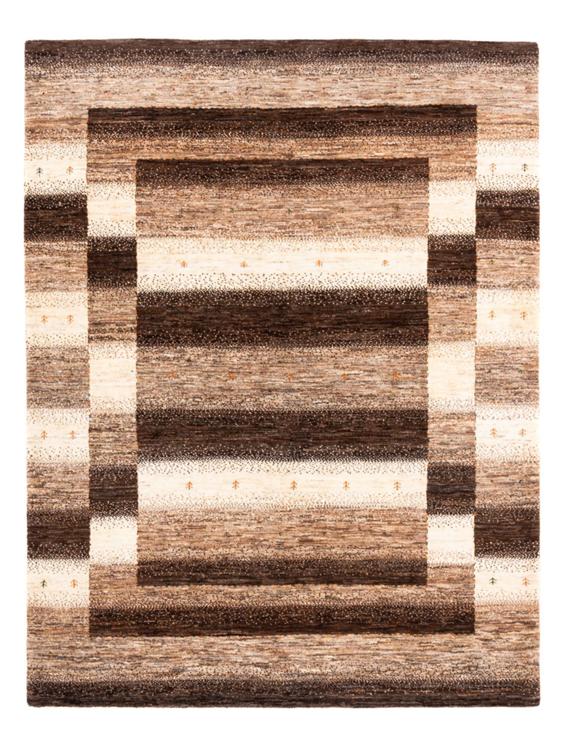 Gabbeh Tæppe - Loribaft Persisk - 203 x 159 cm - natur