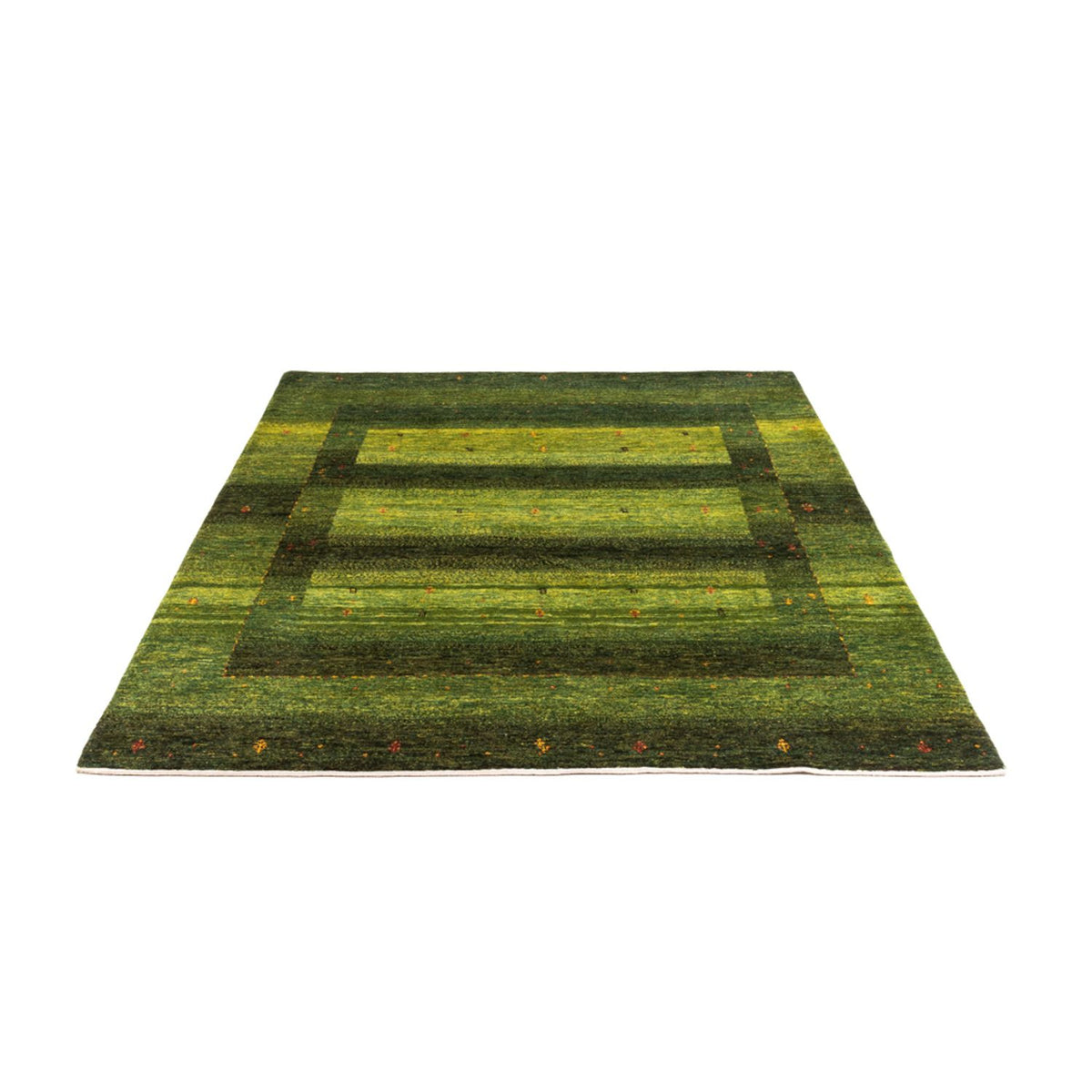 Gabbeh Tæppe - Loribaft Persisk - 200 x 159 cm - grøn