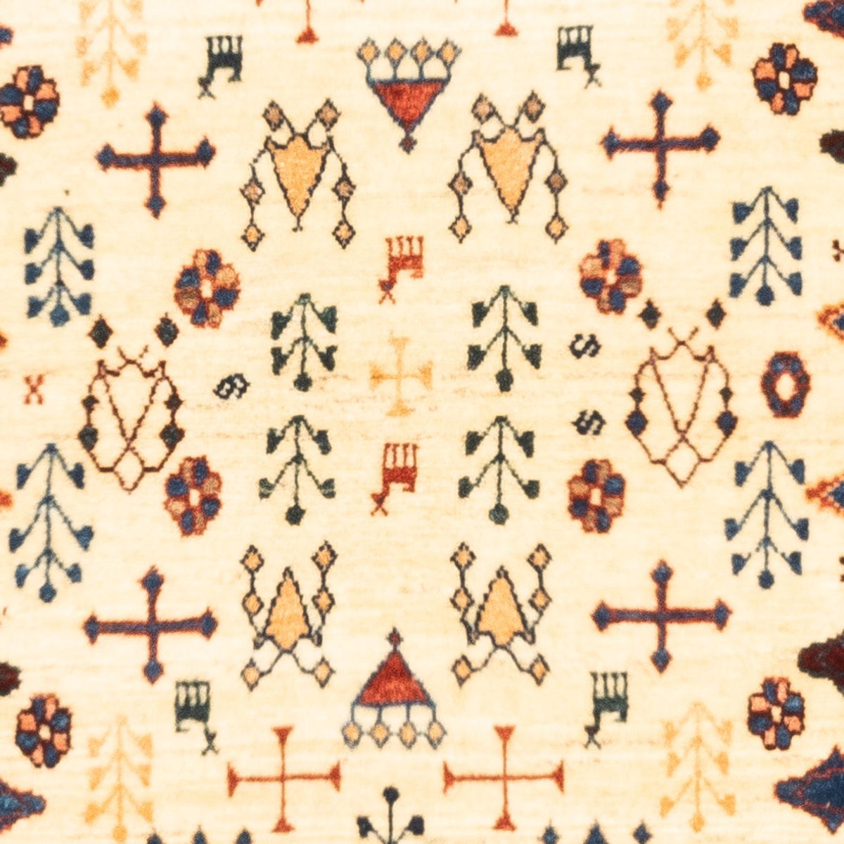Gabbeh-tæppe - Persisk - 132 x 92 cm - beige